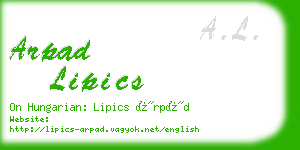 arpad lipics business card